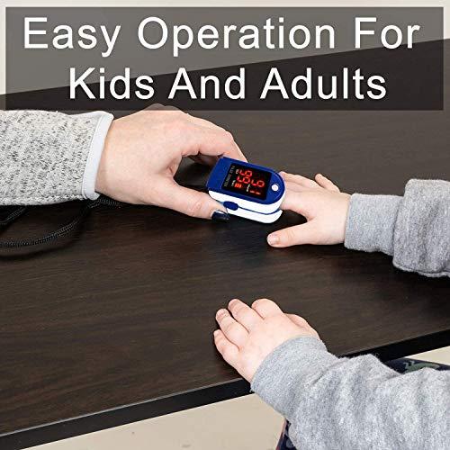 Roscoe Medical Roscoe Medical Finger Pulse Oximeter Oxygen Saturation Monitor - Pulse Ox Fingertip o2 Monitor for Pediatric and Adult - Sports and Aviation Use Only (Pack of 2)