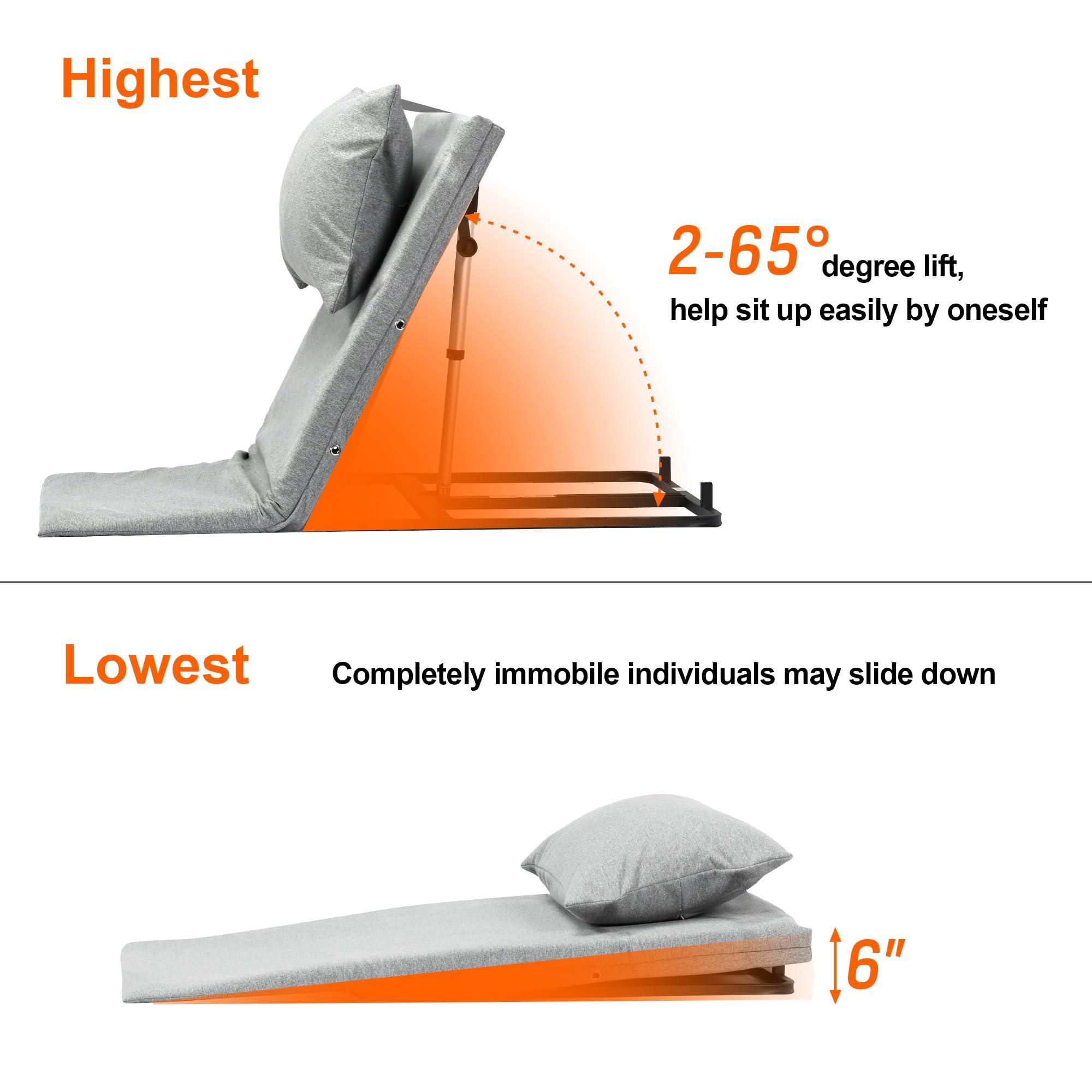 Skuehod Skuehod Adjustable Power Lifting Bed Backrest for Elderly Patient Injured,Sit-up Back Rest Chair for Neck Lumbar Back Support 220lbs (Power Bed backrest, 30 inch Width)