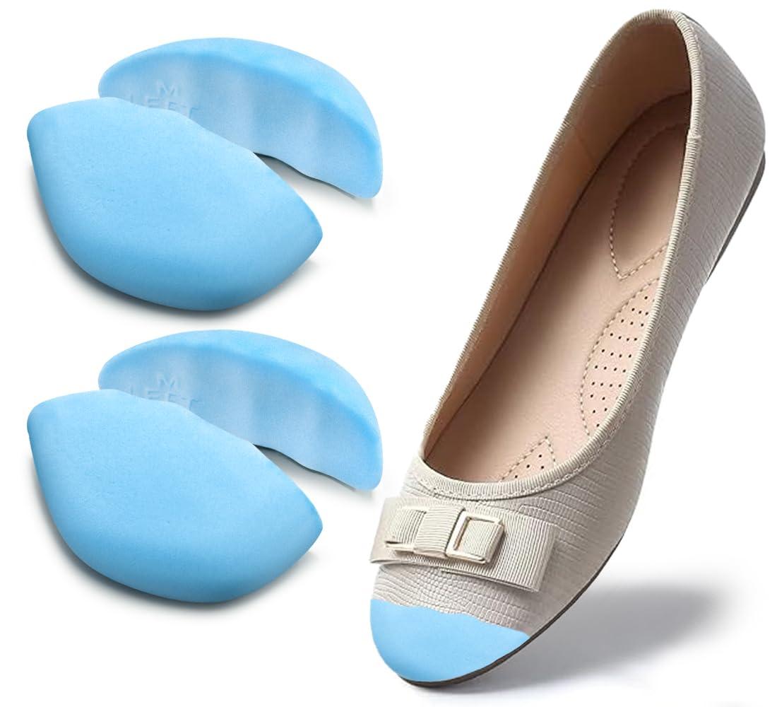 Dr.Foot Dr.Foot Shoe Filler Inserts for Loose Shoe, Toe Filler Cushion Inserts for Shoe Too Big, Big Shoe Fillers Make Shoes Fit for Casual Sports High Heels Boots (Medium: Half to One Size Bigger, Blue)