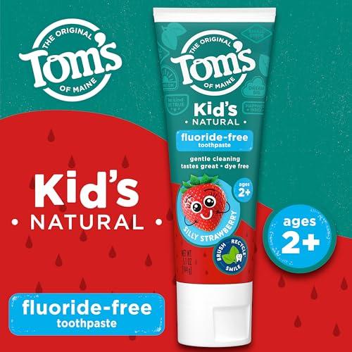 Tom's of Maine Tom's of Maine Natural Kid's Fluoride Free Toothpaste, Silly Strawberry, 5.1 oz. (back in original formula)