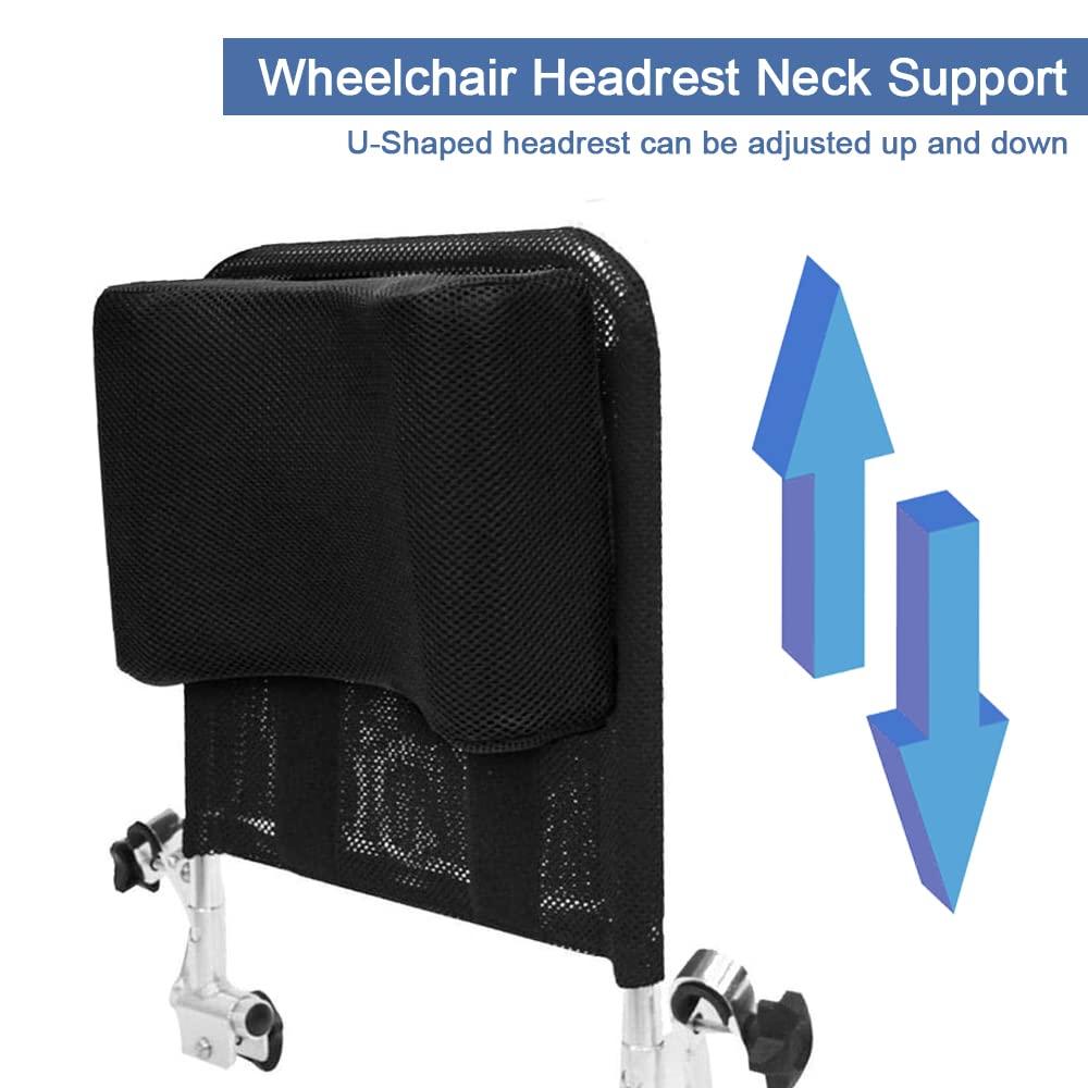 GBH-MED GBH-MED Wheelchair Headrest Neck Support Pillow, Head Backrest Adjustable Heightening Cushion for Elderly, Disabled, Post-op