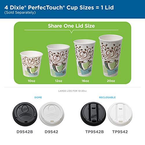 Georgia-Pacific Dixie PerfecTouch 12 Oz Insulated Paper Hot Coffee Cup by GP PRO (Georgia-Pacific), Coffee Haze, 5342DX, 500 Count (25 Cups Per Sleeve, 20 Sleeves Per Case)