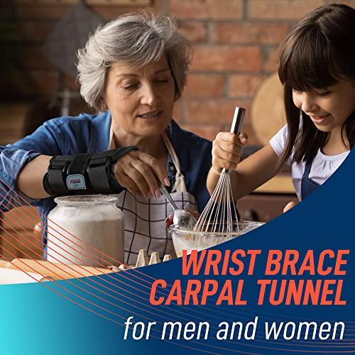 FEATOL FEATOL Wrist Brace for Carpal Tunnel, Adjustable Night Wrist Support Brace with Splints Right Hand, Small/Medium, Hand Support for Arthritis, Tendonitis, Sprain, Injuries, Wrist Pain