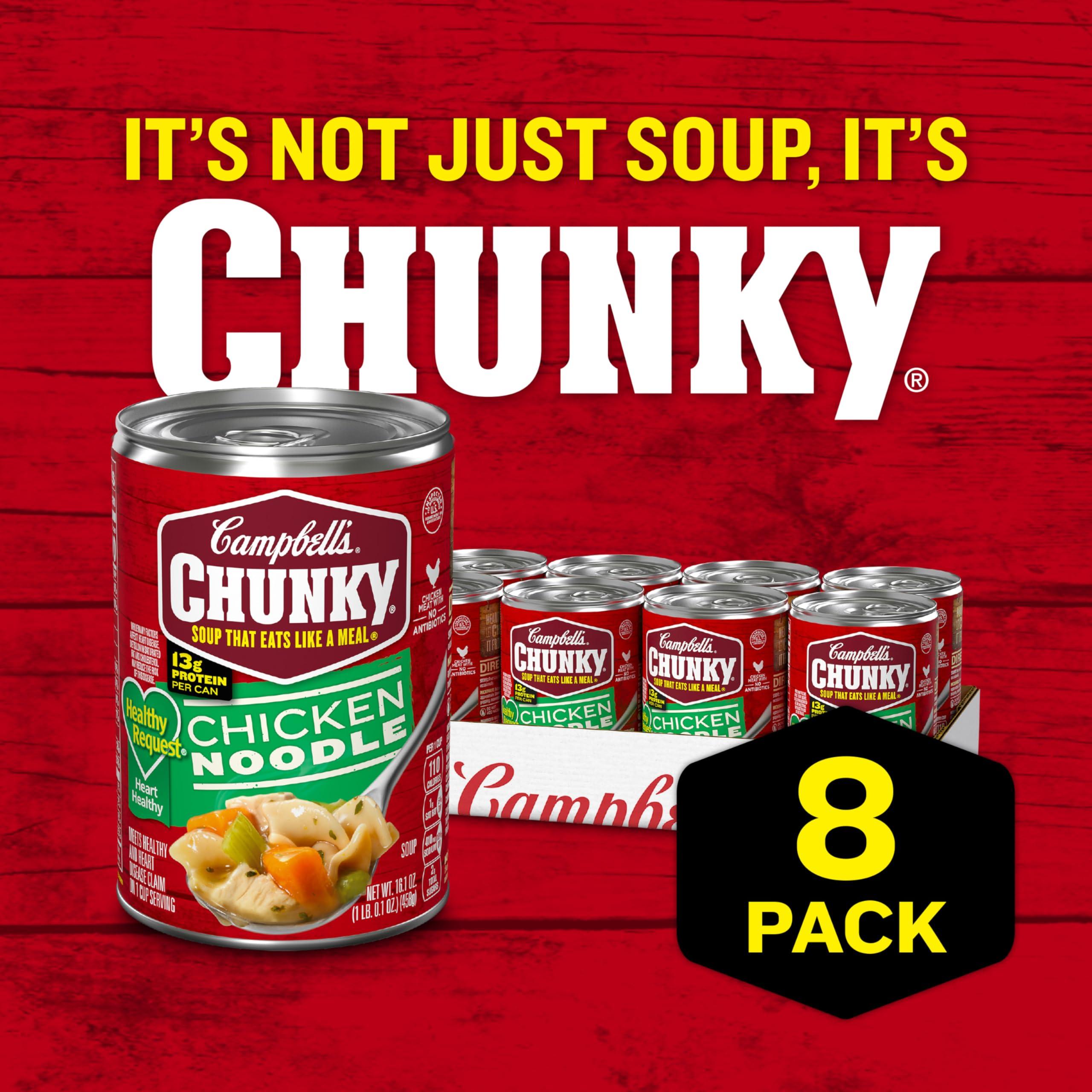Campbell's Campbells Chunky Soup, Healthy Request Chicken Noodle Soup,16.1 Oz Can