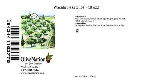 OLIVENATION OliveNation Wasabi Peas 3 pounds. (48 ounces) from OliveNation