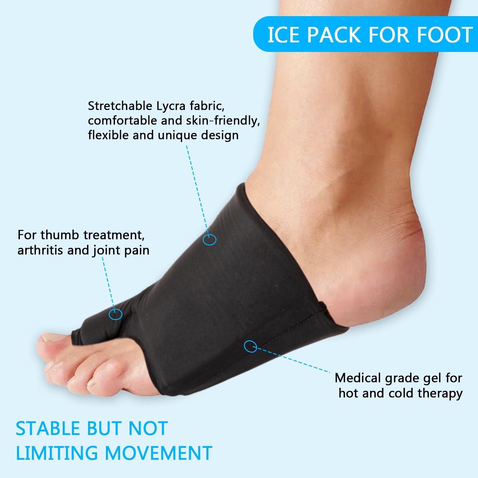 JFHNMLW Foot Ice Packs Big Toe for Bunion Relief Gout Pain Relief, Reusable Toe Ice Pack for Hot & Cold Therapies, Gel Foot ice Pack for Swelling, Sprained, Sport Injuries, Fasciitis, Post-Surgery Recovery