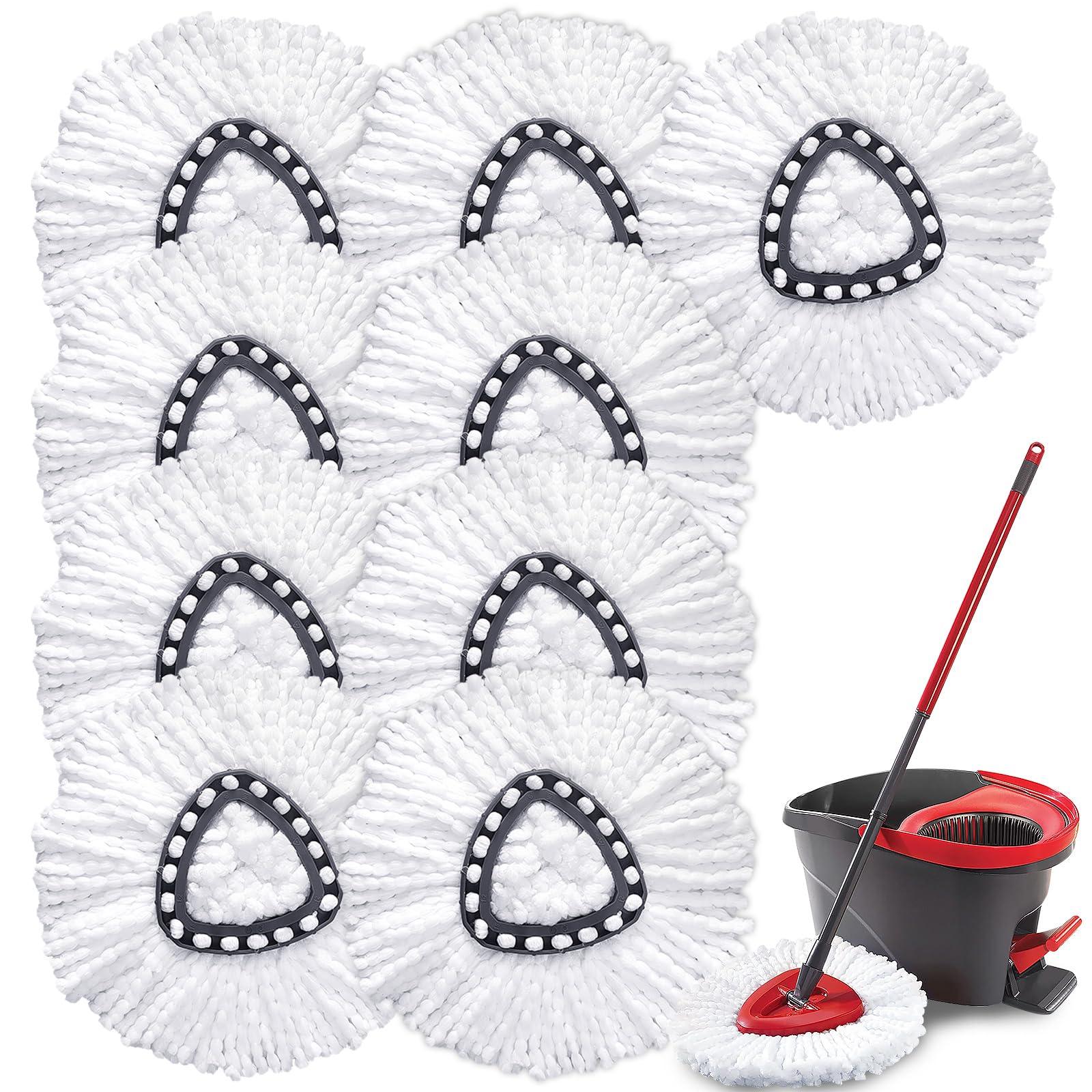 TATAANTY Mop Replacement Heads for O cedar Mop Replace Head Easy Wring Spin Mop Heads Replacements Easy to Clean Install and Replaceable Mop Head Machine Washable(9pack)