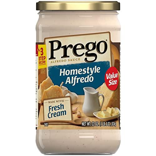 Prego Prego Homestyle Alfredo Pasta Sauce, 22 oz Jar (Pack of 6)