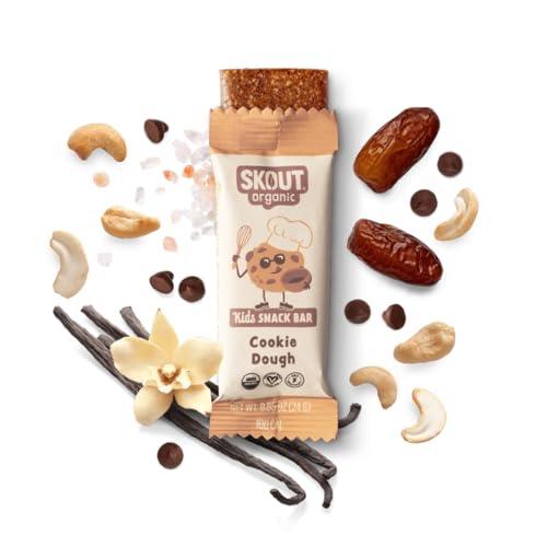 Skout Organic Skout Organic Cookie Dough Kids Snack Bars (18 Pack) | Organic Kids Snack Bars | School Snacks & Lunch Snacks | Vegan & Paleo | Gluten, Dairy, Grain, Peanut Free