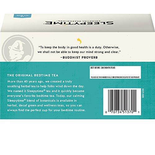 Celestial Seasonings Celestial Seasonings Wellness Tea, Sleepytime Throat Tamer, Caffeine Free Sleep Tea, 20 Tea Bags (Pack of 6)