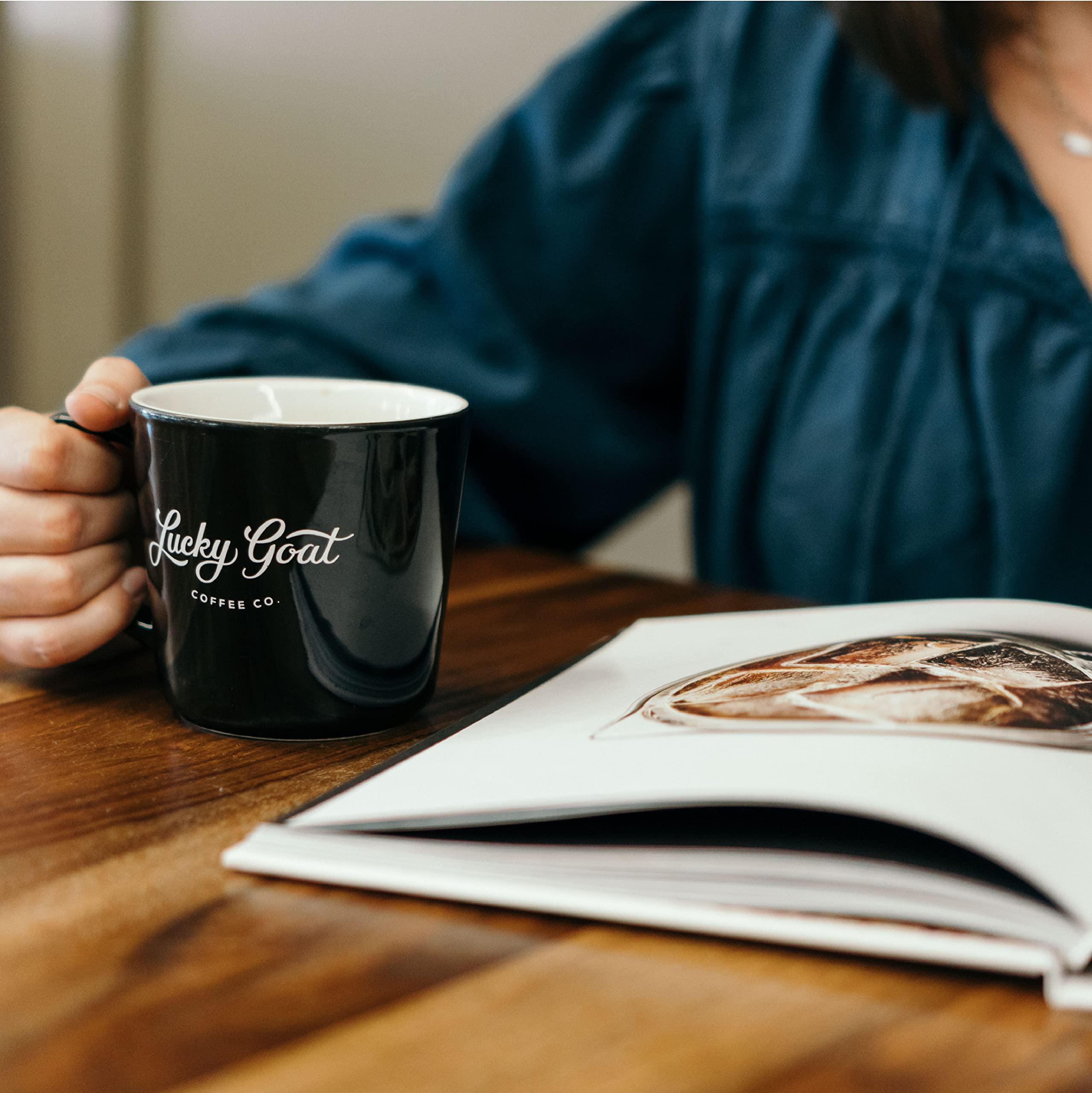 Lucky Goat Lucky Goat Espresso Blend Whole Bean Coffee – Lucky 7 – Snappy, Spicy Body, Citric Acidity, Dark Chocolate, Complex - Medium Roast, 12 Ounce Bag, 100% Arabica