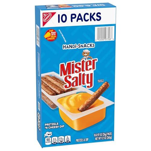 Handi-Snacks Handi-Snacks Mister Salty Pretzels \'N Cheesy Dip Snack Packs, 10 Snack Packs