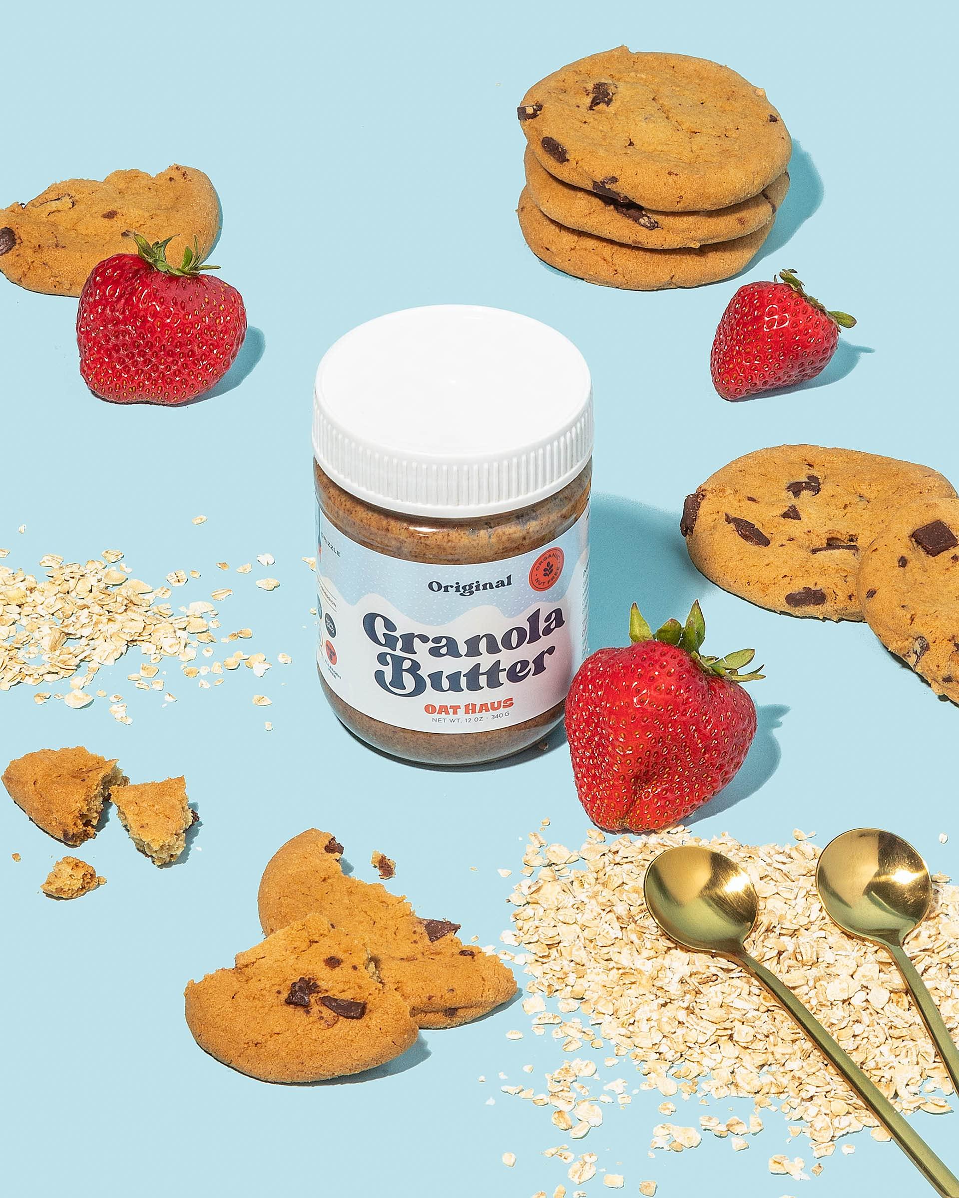 KWEEN Oat Haus Organic Original Granola Butter | Peanut-free, Almond (Tree-Nut) Free, & School-Safe (Top 8 Allergen Free) | Sunflower Seed & Cookie Butter Alternative | 12 oz (Pack of 3)