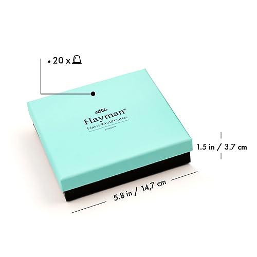 Hayman - Finest World Coffee Hayman Coffee, 100% Ethiopia Yirgacheffe Coffee, Coffee Pods For Nespresso Original Line Coffee Machine, 20 Pods | Espresso Pods Compatible With Nespresso Pods Original Machines, Ethiopian Coffee