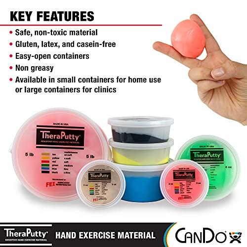 CanDo CanDo TheraPutty Standard Hand Exercise Putty For Rehabilitation, Exercises, Hand Therapy, and Occupational Therapy. Use To Strengthen Hand Muscles, Improve Fine Motor Skills, And Decrease Stress
