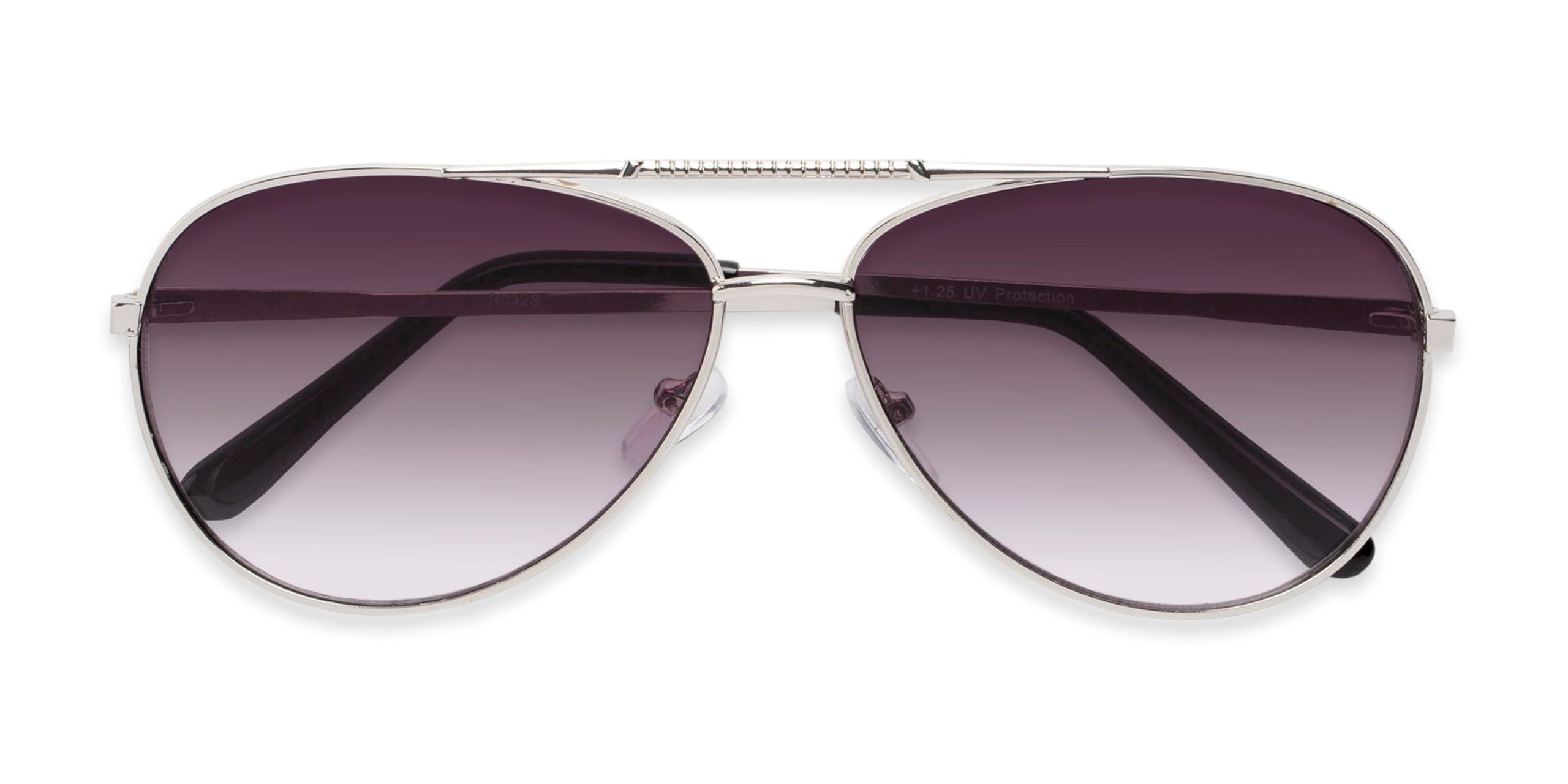 Readers Readers.com Reading Sunglasses: The Conrad Reading Sunglasses, Metal pilot Style for Men and Women