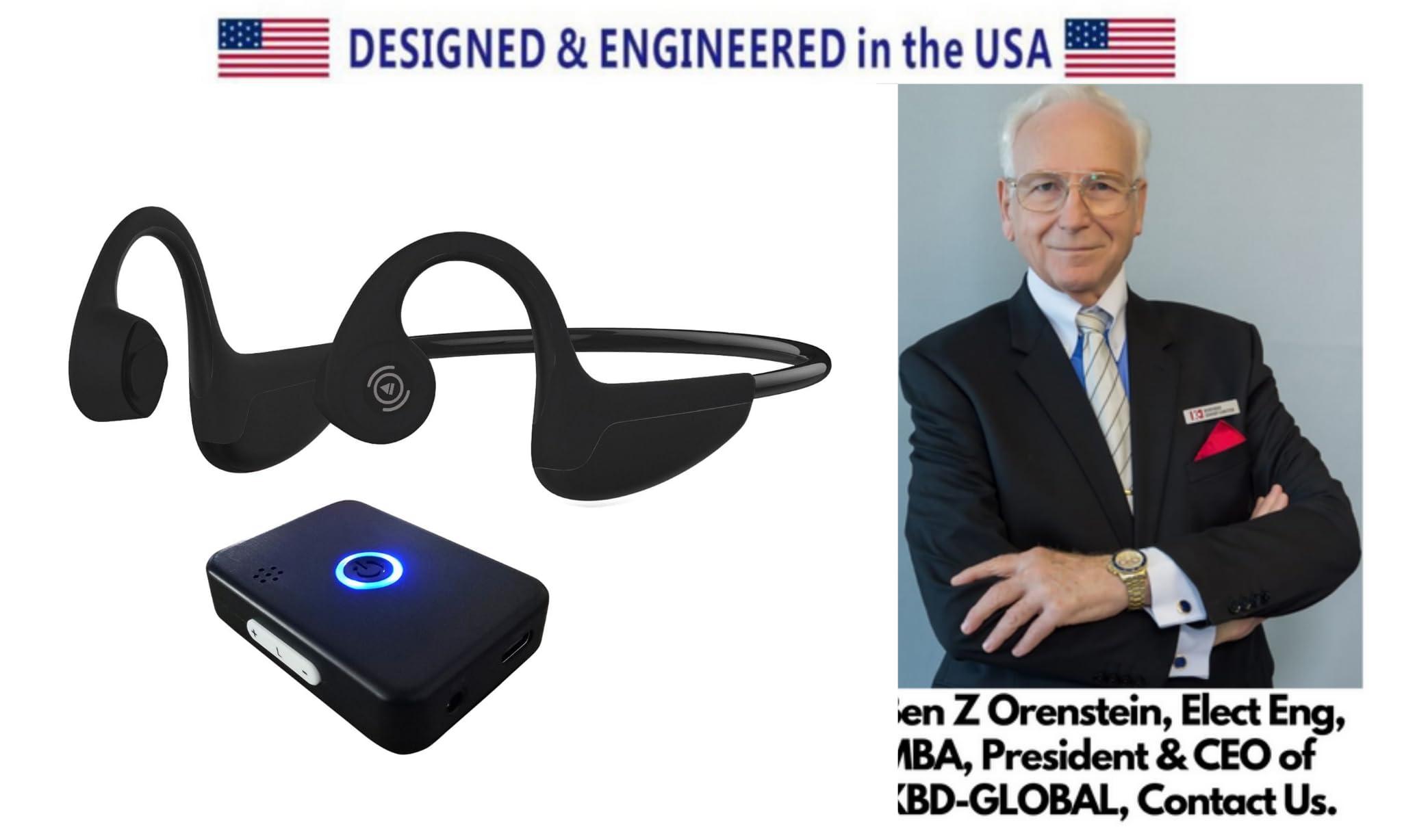 WLV-TECH eEAR-BC-Tx The FIRST Bone Conduction military grade, personal hearing amplifier with the latest Bluetooth (BT) 5.3 technology open ear headphones with Sound Transmitter