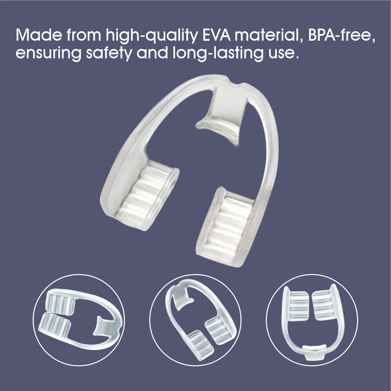 Hain Mouth Guards for Teeth Grinding, Dental Night Protector for Bruxism Clenching, Tmj, Snoring, No Color Additive,Custom Fit (4pcs)