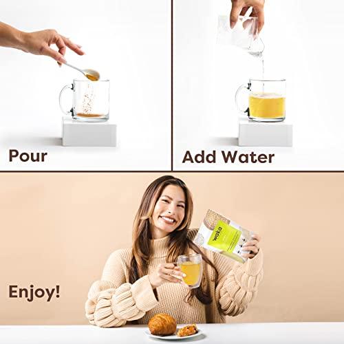 Waka Coffee Waka — Instant Coffee and Tea Bundle — Unsweetened Green Tea — Single-Serve Colombian and Papua New Guinean Boxes