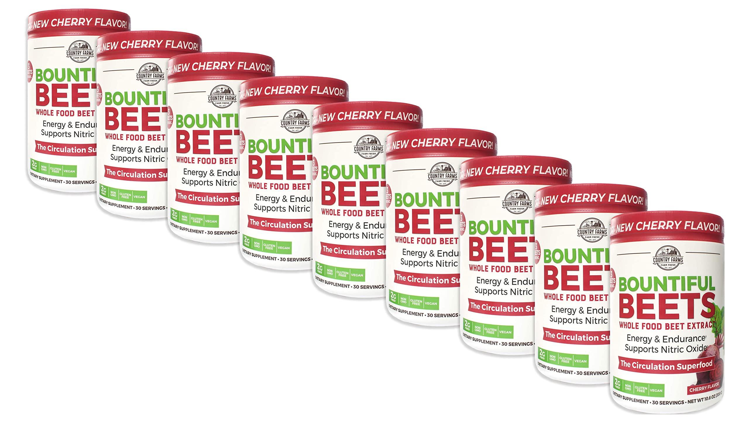 COUNTRY FARMS Country Farms Bountiful Beets Circulation Superfood, Delicious Natural Flavor 10.6 Ounces Each (9)