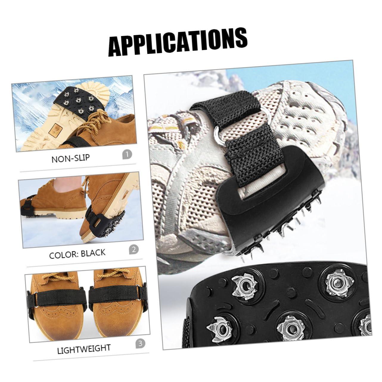 POPETPOP POPETPOP 1 Pair Crampon Shoe Covers Climbing Anti-slip Spike Shoe Grippers Snow Shoes Grippers Non Slip Shoe Cover Climbing Shoes Crampons Ice Cleats for Boots Outdoor Ice Grippers