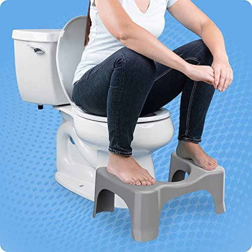 Squatty Potty Squatty Potty The Original Bathroom Toilet Stool, Curve Lightweight with Sleek and Modern Design, Gray, 7\"