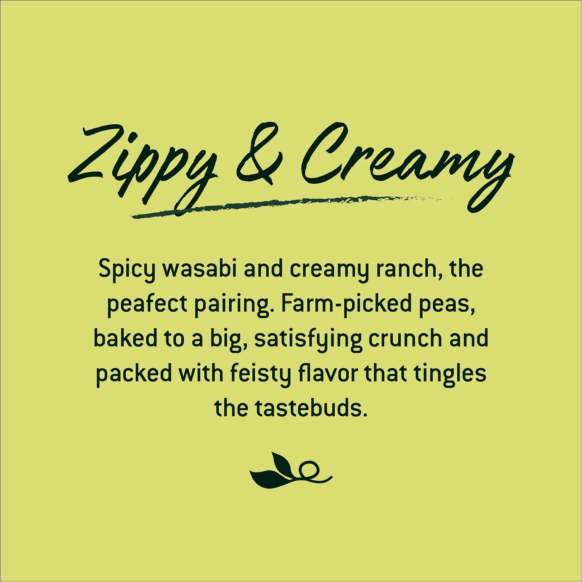 HARVEST SNAPS Harvest Snaps Veggie Chips (Wasabi Snack Crisps) | Powered by Plant Protein, Gluten Free Baked Vegetable Crisps | Made in USA (8 Snack Packs)