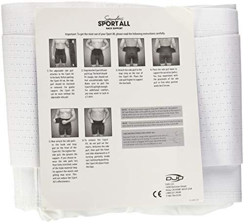 Saunders Saunders S'port All Back Support with White Compression Shorts: Men's, Small (Waist: 28" - 30")