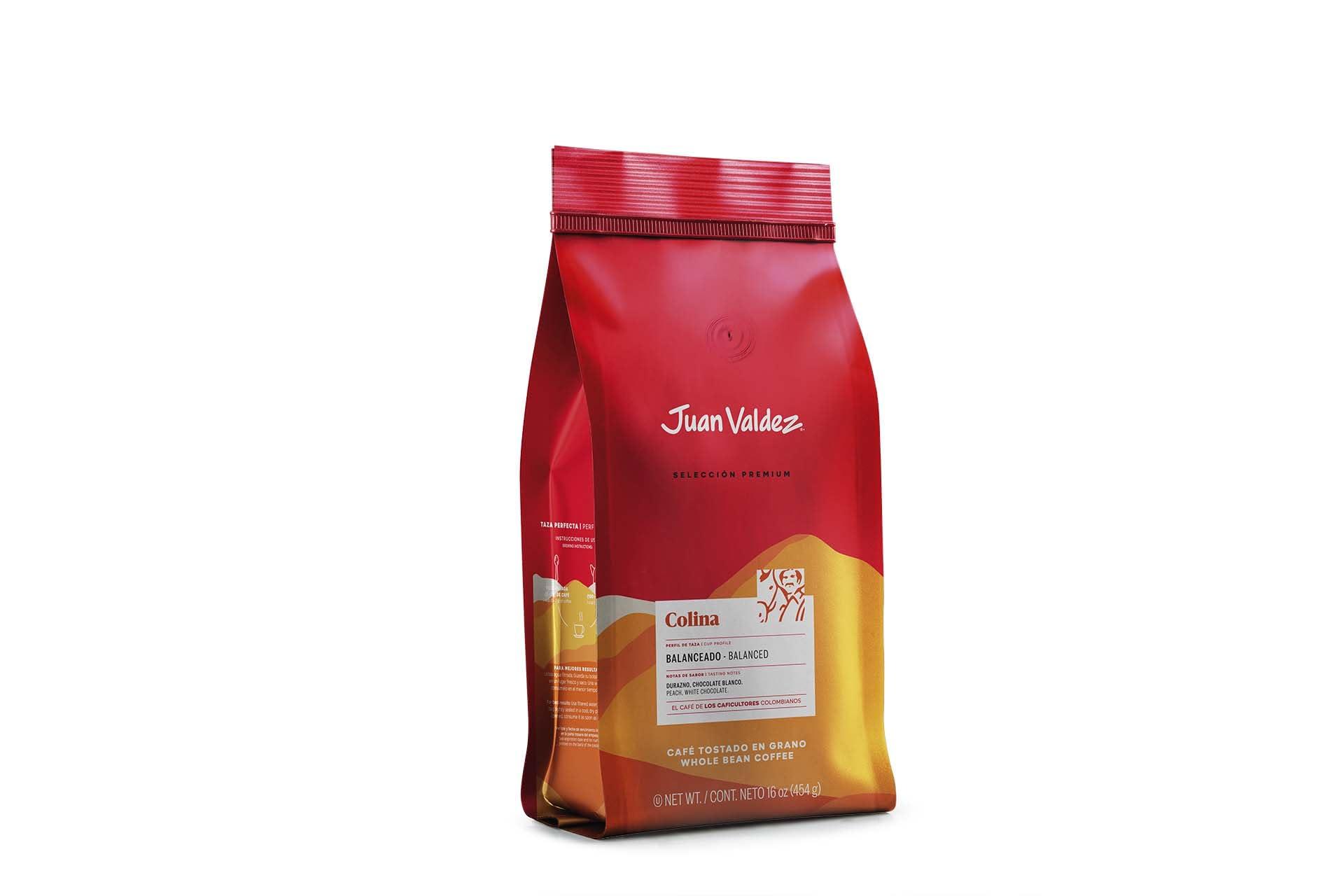 Juan Valdez Juan Valdez Colina Whole Bean Coffee, Balanced Roast 16 OZ - Premium Colombian Coffee - Unique Caracolito beans produce a coffee of balanced flavor and mild texture
