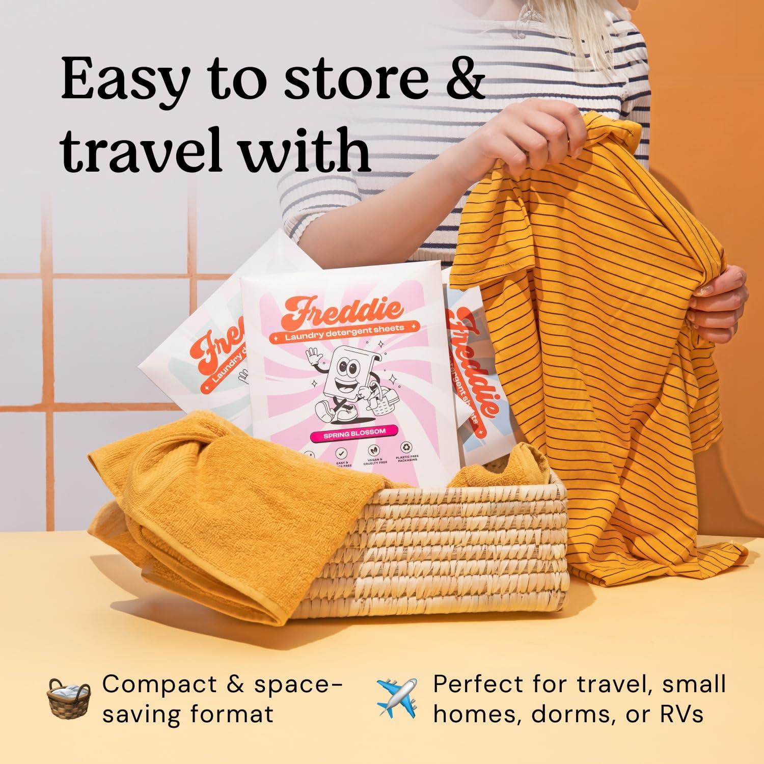 Freddie Freddie Laundry Detergent Sheets - Frosty Mountain Scent - 60 Loads (30 Sheets) - Concentrated Eco Friendly Liquid-less Strips