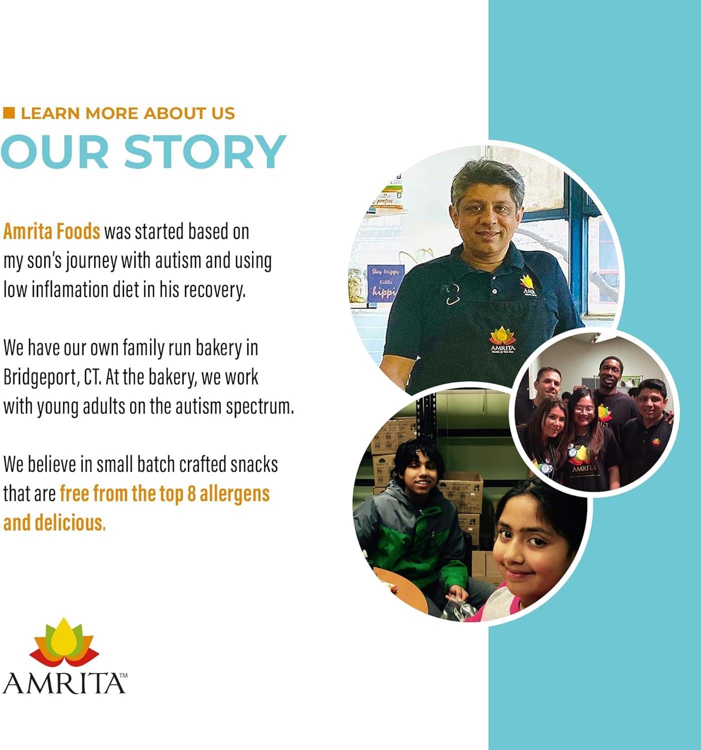 Amrita AMRITA Vegan Protein Bars Variety Pack (6 Flavors) | Peanut/Dairy Free, Soy & Gluten Free | 15g Plant Based Protein Bars | High Fiber Low Sugar Meal Replacement Bar - Breakfast Bars, High Protein Bars