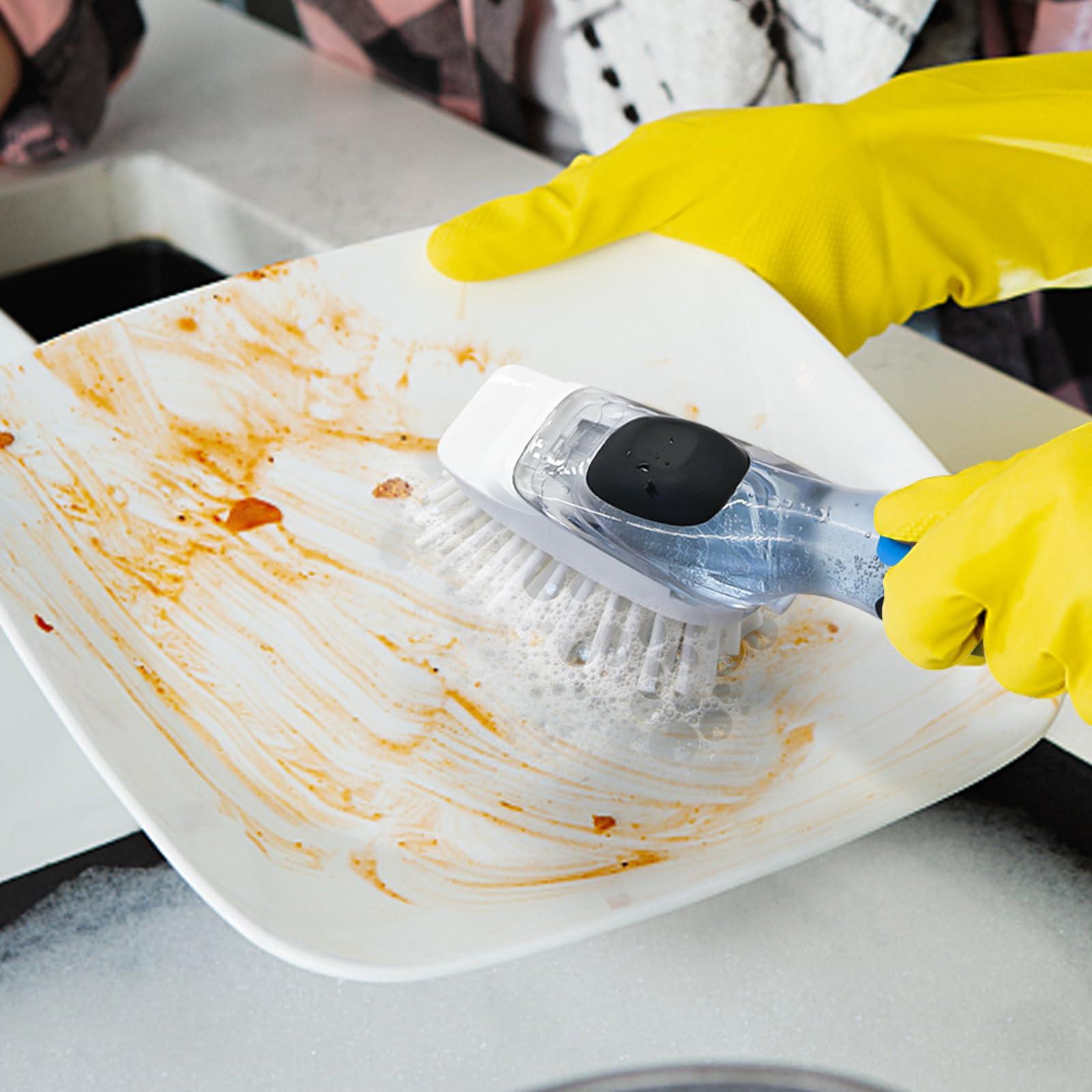 RIMAY New Brush Refills for OXO New Soap Dispensing Dish Brush - 8 Pack Dish Brush Cleaning Soap Dispensing Head Replacement for Scrubber