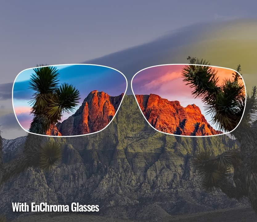 Enchroma Enchroma Color Blind Glasses - Eton - Color Correcting & Enhancing Glasses Outdoor Use for Deutan Color Blindness, Smoke Gray/Black