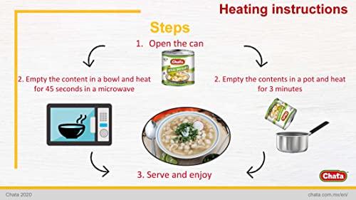 Chata Chata White Menudo with Hominy Can | Ground Corn + Beef Tripe Stew | Ready-to-Eat | 25 Ounce (Pack of 1)