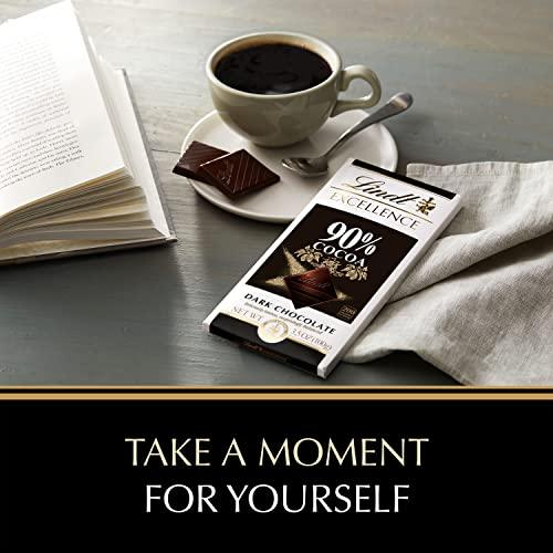 Lindt Lindt EXCELLENCE 90% Cocoa Dark Chocolate Candy Bar, Dark Chocolate, 3.5 oz. Bar