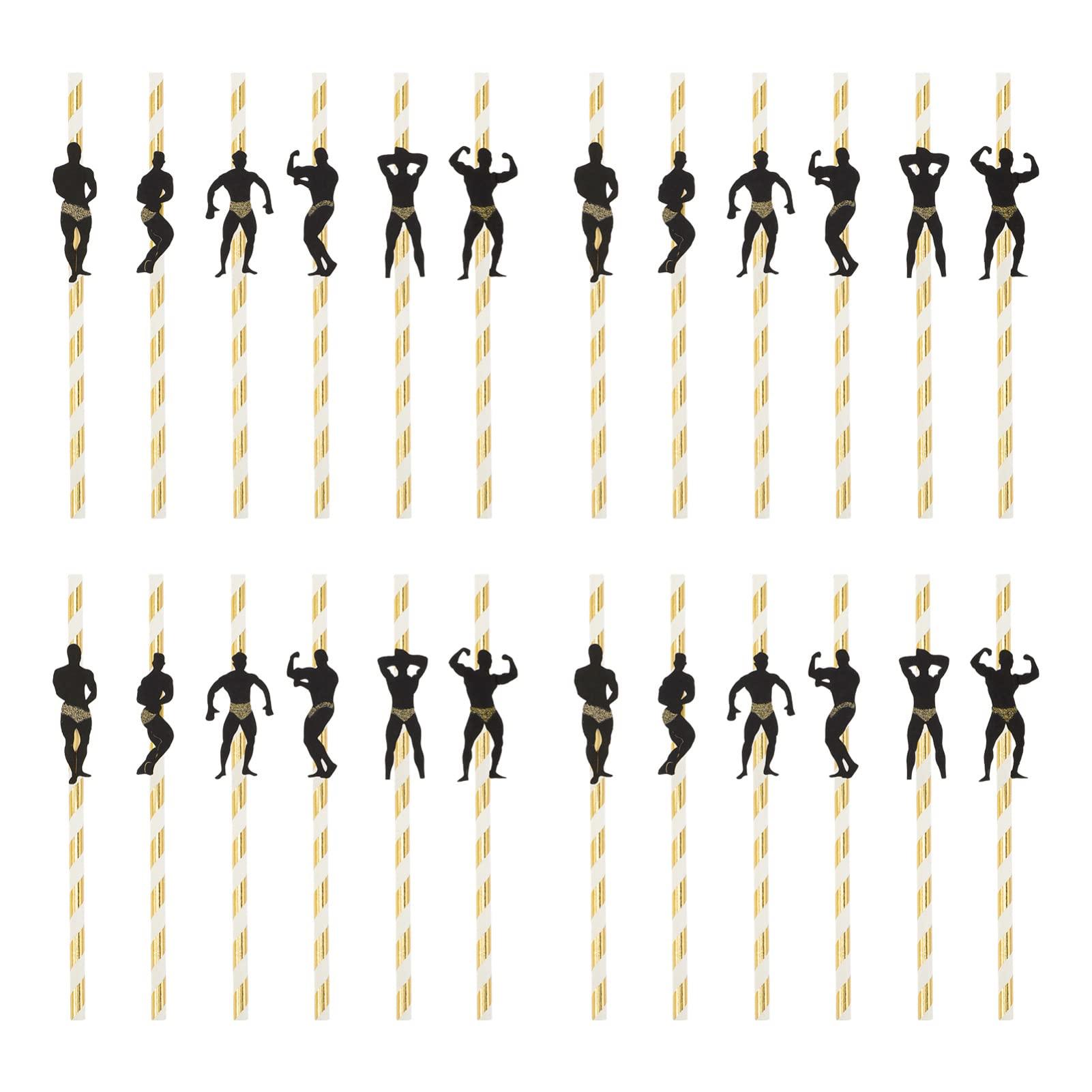 Gadpiparty Gadpiparty Coffee Decor Bachelorette Party Decorations Straws I 24 Pack Dancer Straw I Bridal Shower Supplies Crazy Silly Party Straws Drinking Favors Striper Games Summer Decor