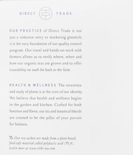 Rishi Tea Rishi Tea Lavender Mint - Herbal Tea Bags, Caffeine Free, Lavender Mint Tea, USDA Certified Organic, Certified Kosher, Lavender Tea Bags, Organic Herbal Tea, w/Peppermint & Sage - 15 Sachets