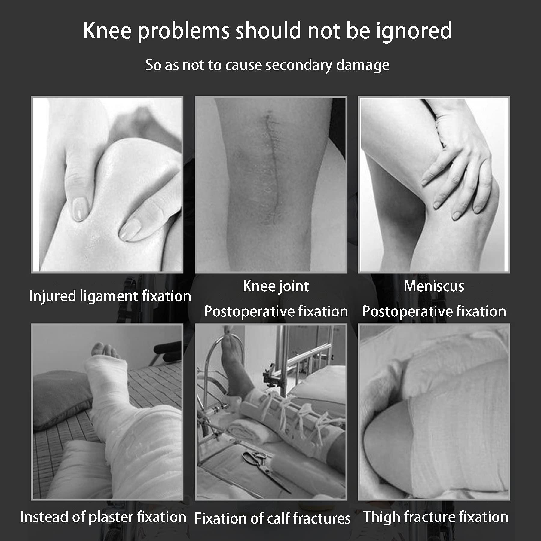 WILLQ Hinged Knee Brace for Recovery Stabilization ACL MCL and PCL Injury Orthopedic Rehab Post Operative for Arthritis Pain Torn Meniscus Patella Knee Brace Stabilizer for Women Men,Lager