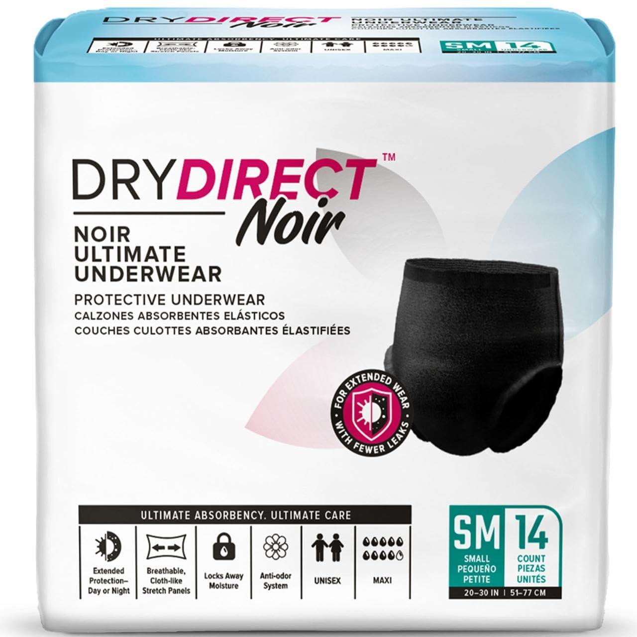 DRY DIRECT Dry Direct Noir Ultimate Protective Underwear (Small - Pack of 14) by Parentgiving