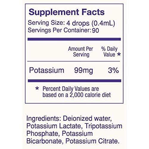 Alkazone ALKAZONE Liquid Potassium+ | Liquid Supplements Have Faster Absorption Rate | Concentrated | Easiest Way to take Potassium | Tasteless Flavorless | 1.25 Oz, Clear, Pack of 1