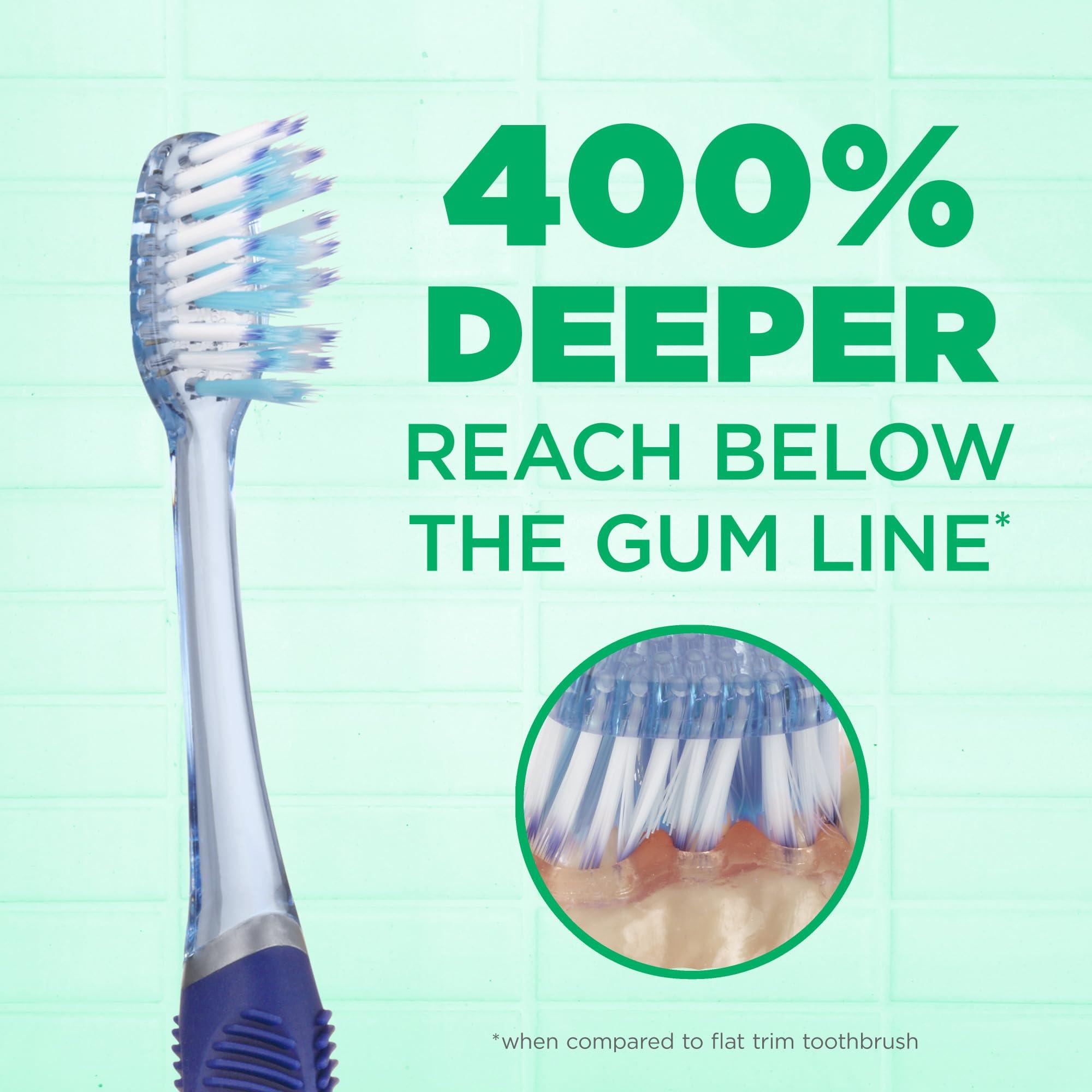 GUM GUM Technique Deep Clean Toothbrush - Compact Soft - Soft Toothbrushes for Adults with Sensitive Gums - Extra Fine Bristles, 1ct (12pk)
