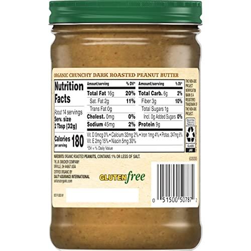 Santa Cruz ORGANIC Santa Cruz Organics Crunchy Dark Roasted Peanut Butter, 16 Ounce