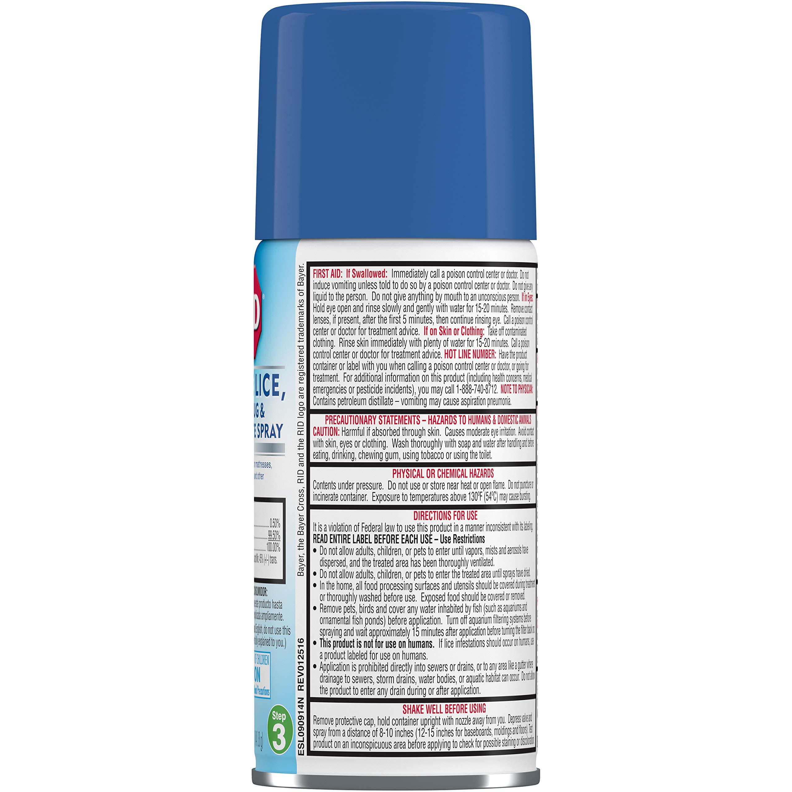RID Rid Home Lice, Bedbug And Dust Mite Spray - 5 Ounces (Value Pack of 4)