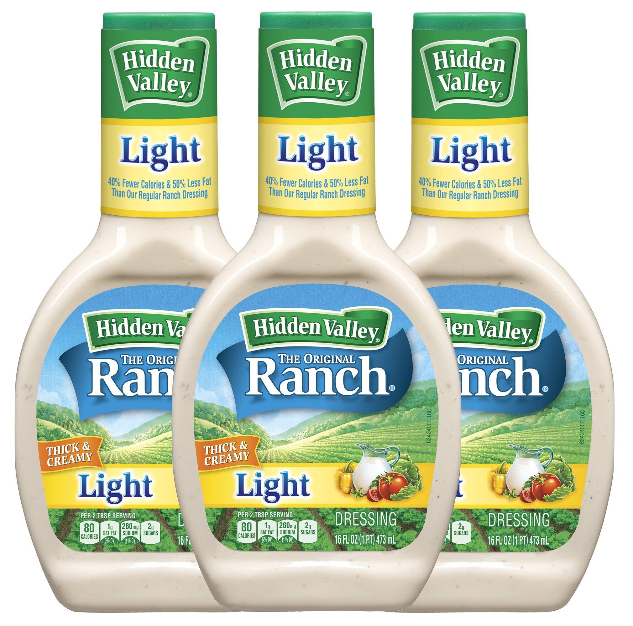 Hidden Valley Hidden Valley Original Ranch Light Dressing, 16 Fluid Ounce Bottle, Pack of 6