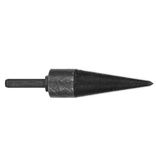 Hilitand Hex Shank Firewood Drill Bit Wood Splitter, 1.3in High Hardness Splitting Cone Reamer Punch Drilling Tool for Family Outdoor Camping Farm