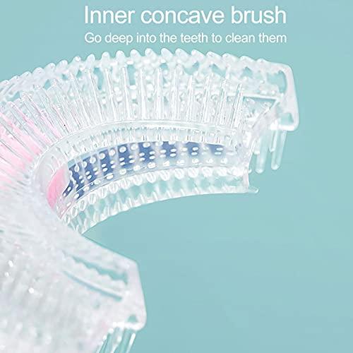 ZXXX ZXXX Kids Toothbrushes - 360 Oral Teeth Thorough Cleaning Massaging U-Shaped Silicone Toothbrush for Toddlers and Children Age 1-3