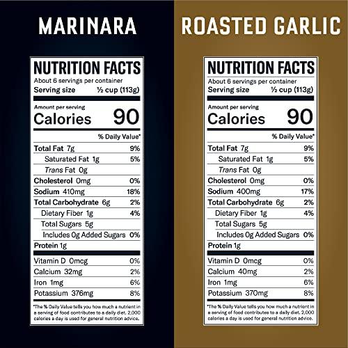 Carbone Carbone Pasta Sauce VARIETY PACK of Tomato Basil, Marinara, Arrabbiata, Roasted Garlic, Tomato Sauce Made with Fresh, Natural Ingredients, Non GMO, Vegan, Gluten Free, Low Carb, 24 Fl Oz (Pack of 4)