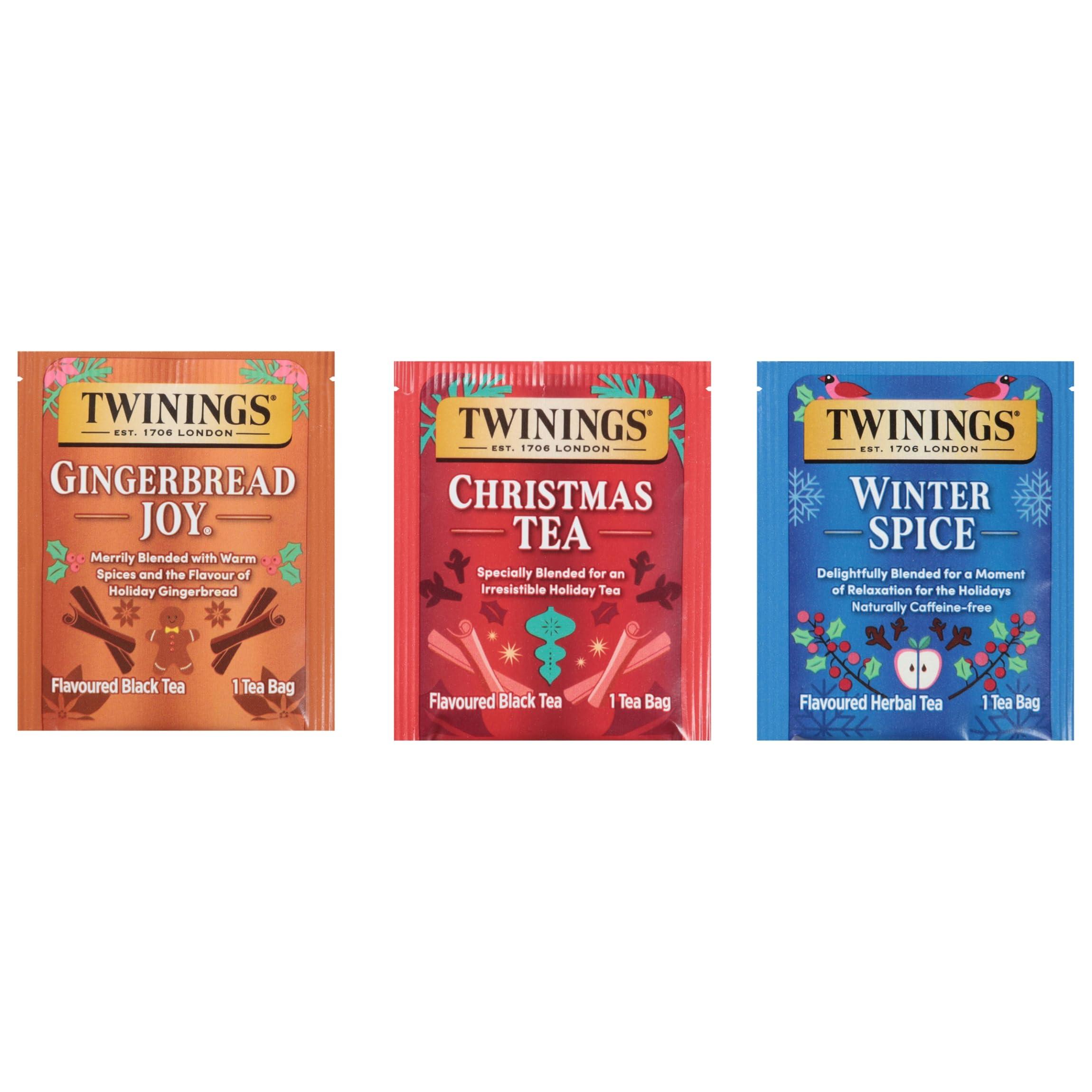Twinings Twinings Winter Tea Collection, Limited Edition Holiday Gift Box, 20 Count (Pack of 3), Includes Christmas Tea, Winter Spice, and Gingerbread Joy, Enjoy Hot or Iced
