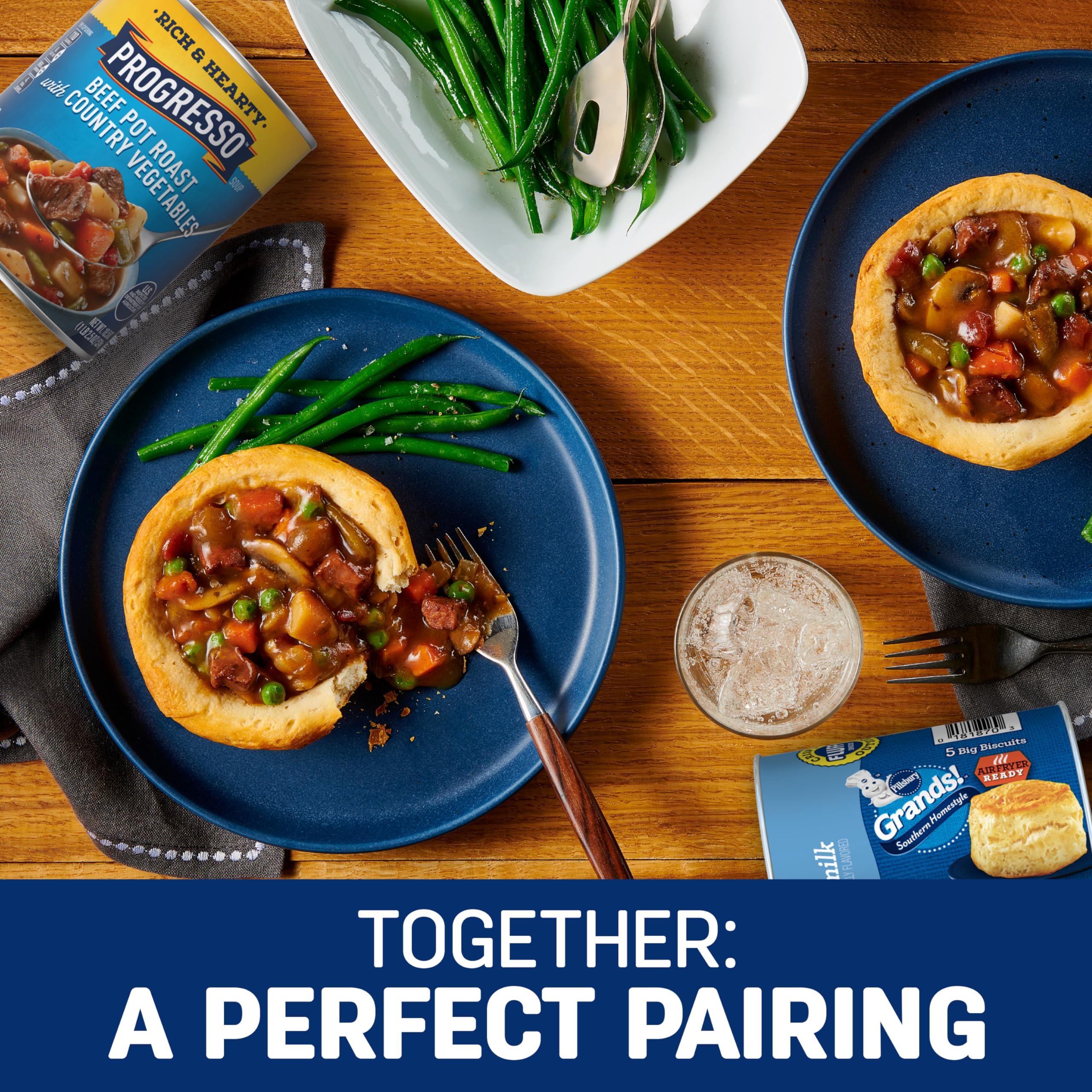 Progresso Progresso Beef Pot Roast with Country Vegetables Soup, Rich and Hearty Canned Soup, Gluten Free, 18.5 oz (Pack of 12)