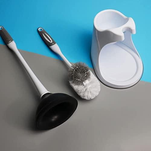 Prylio Toilet Brush Holder Toilet Bowl Brush Toilet Plunger With Brush Combo Set Toilet Plunger And Brush With Holder For Bathroom Cleaning Heavy Duty Plunger Set Toilet Brush with Holder Toilet Brush